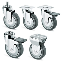 vendita online Ruote avo supporto in acciaio stampato ruote in gomma sintetica grigia art.220c Ruote carrelli ad alta portata Avo